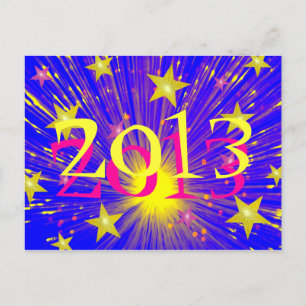 Feuerwerkskarte "2013" postkarte