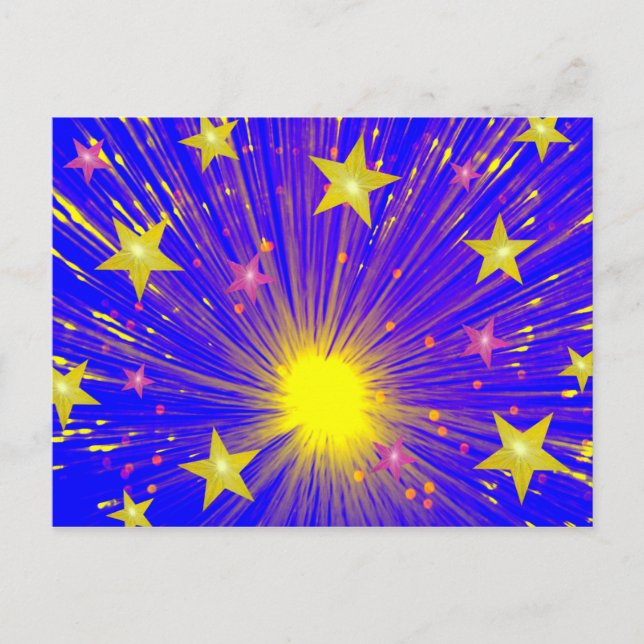 Feuerwerkskarte Postkarte (Vorderseite)