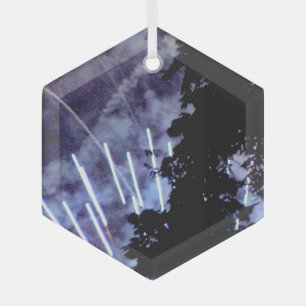 Feuerwerkskörper 1 Glashexagon Ornament Aus Glas