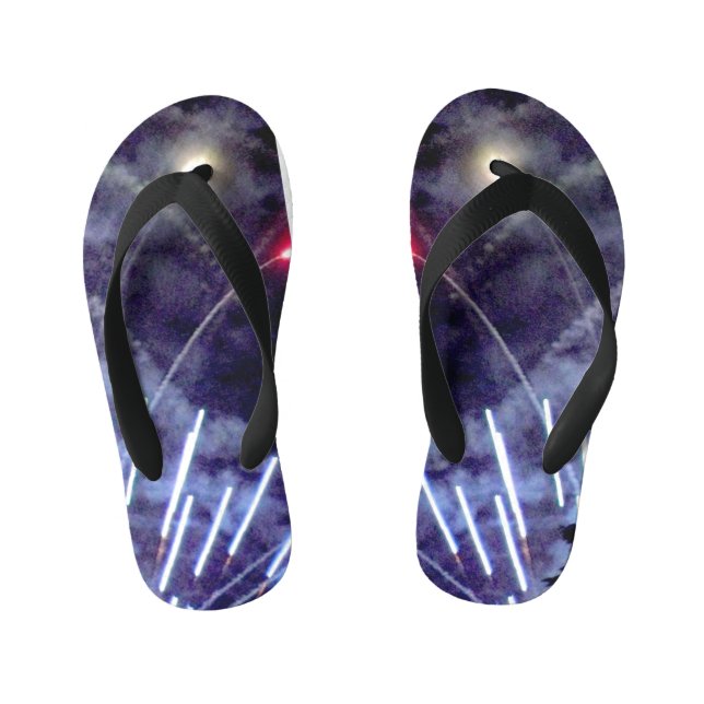 Feuerwerkskörper 1 Kleinkinder-Flip-Flops Kinderbadesandalen (Fußbett)