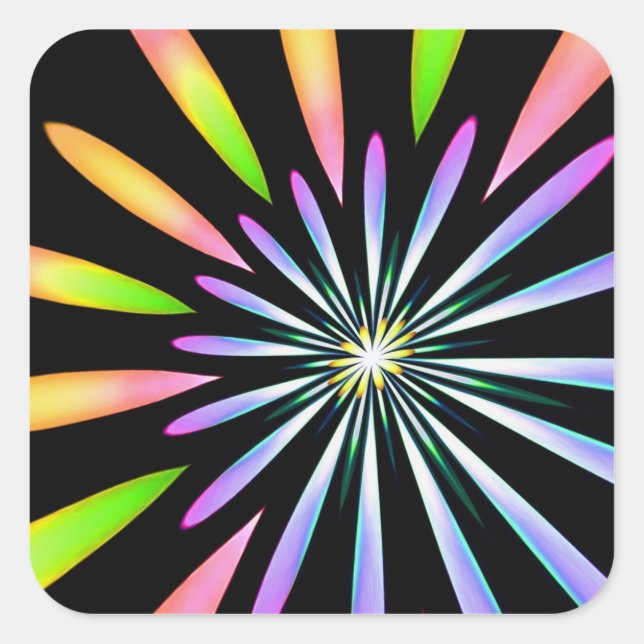 Feuerwerkskörper 1 quadratischer aufkleber (Vorderseite)