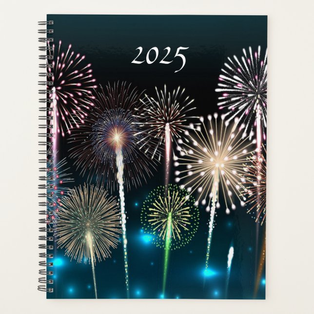 Feuerwerkskörper 2025 - Neues Jahr Planer (Vorderseite)