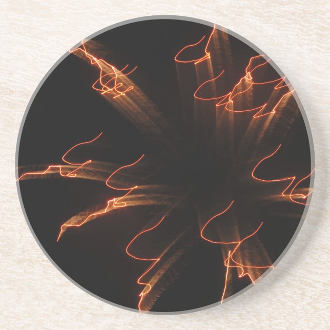 Feuerwerkskörper 3 sandstein untersetzer (Vorne)