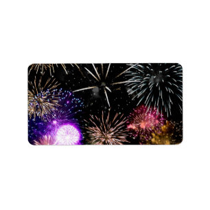 Feuerwerkskörper Adressaufkleber