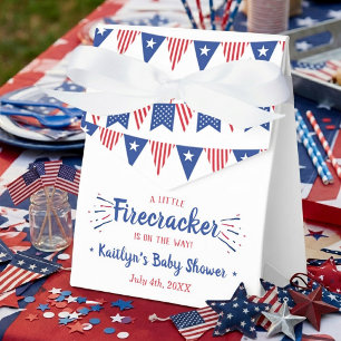 Feuerwerkskörper auf dem Weg! 4. Juli-Baby-Shower Geschenkschachtel