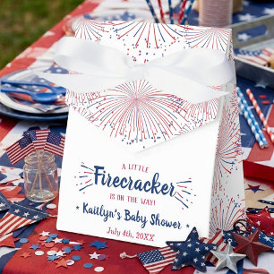 Feuerwerkskörper auf dem Weg! 4. Juli Babyshower Geschenkschachtel