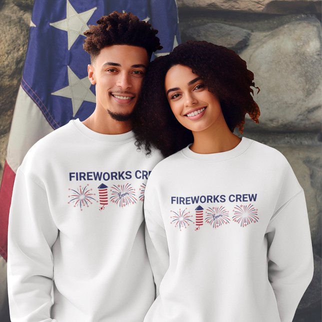 Feuerwerkskörper Crew Amerikanische Unabhängigkeit Sweatshirt (Von Creator hochgeladen)