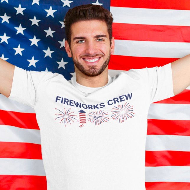 Feuerwerkskörper Crew Amerikanische Unabhängigkeit T-Shirt (Von Creator hochgeladen)