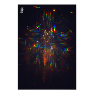 Feuerwerkskörper durch 3D-Brille 2 Fotodruck
