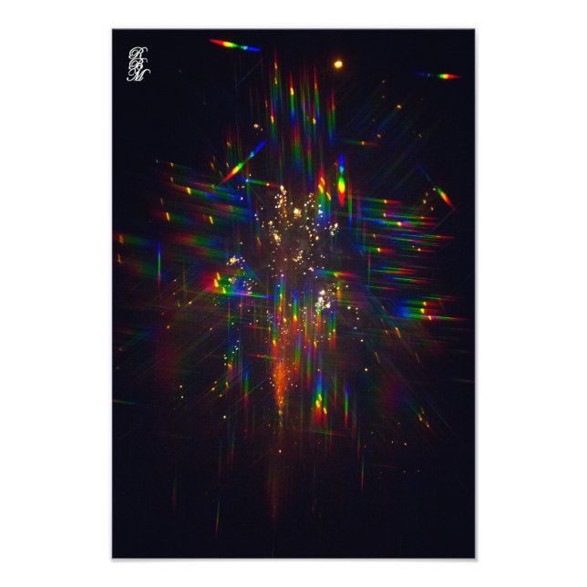 Feuerwerkskörper durch 3D-Brille 2 Fotodruck (Vorne)