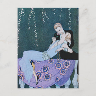 Feuerwerkskörper im Pariser Art Deco Postkarte