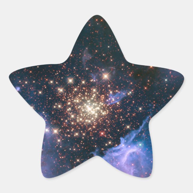 Feuerwerkskörper im Space Star-Sticker Stern-Aufkleber (Vorderseite)