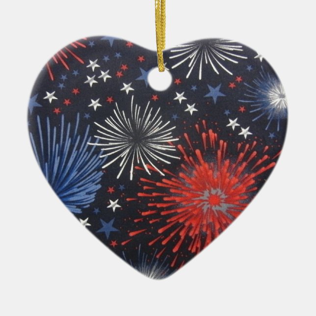 Feuerwerkskörper Keramik Ornament (Vorne)