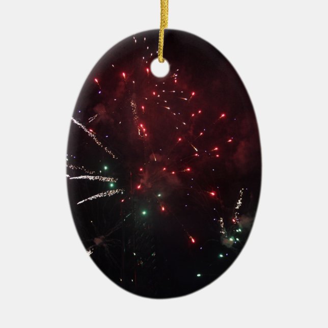 Feuerwerkskörper Keramik Ornament (Vorne)