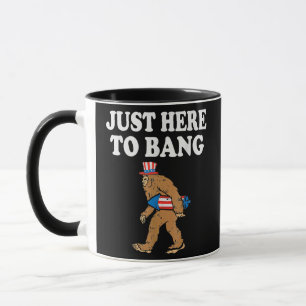 Feuerwerkskörper knallen nur am 4. Juli USA Tasse