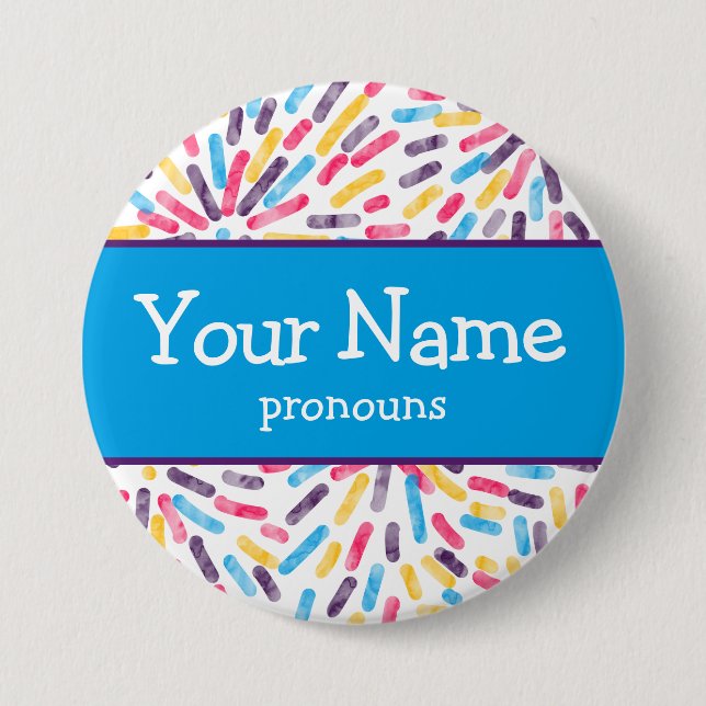 Feuerwerkskörper Polyamory Prilag Flag Pronouns Na Button (Vorderseite)