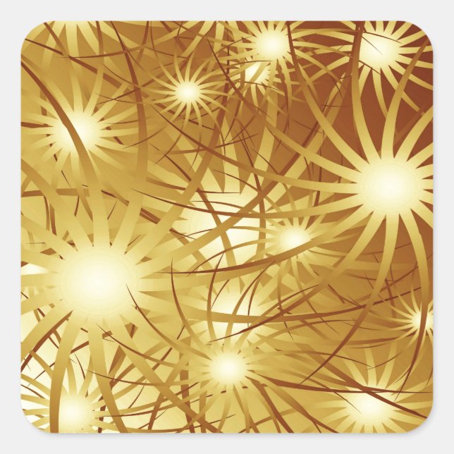 Feuerwerkskörper Quadratischer Aufkleber (Vorderseite)