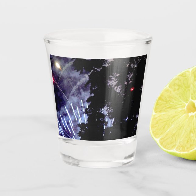 Feuerwerkskörper Schnapsglas (Vorderseite)