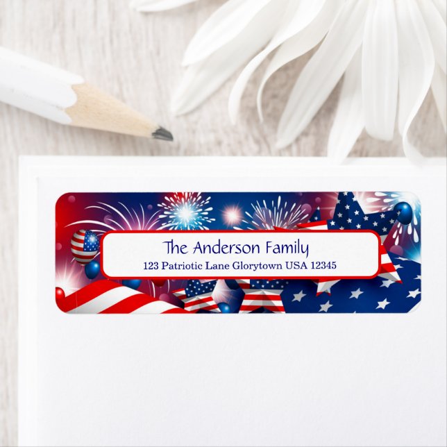 Feuerwerkskörper, Sterne und Flaggen (Insitu)