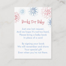 Feuerwerkskörper US Flagge-Bücher für Babydusche