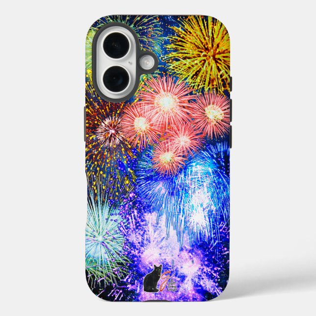 Feuerwerkskrisen hart Case-Mate iPhone hülle (Rückseite)