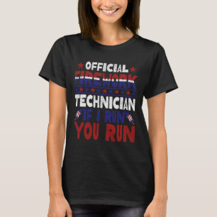 Feuerwerkstechniker 4. Juli Funny Usa Pyro-tec T-Shirt