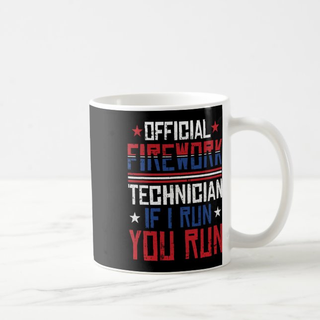 Feuerwerkstechniker 4. Juli Lustig Pyro-Tec Kaffeetasse (Rechts)