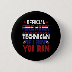 Feuerwerkstechniker 4. Juli Lustig Usa Pyro-tec Button
