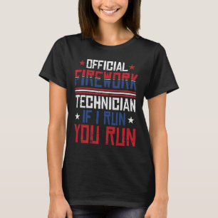 Feuerwerkstechniker 4. Juli Lustig Usa Pyro-tec T-Shirt