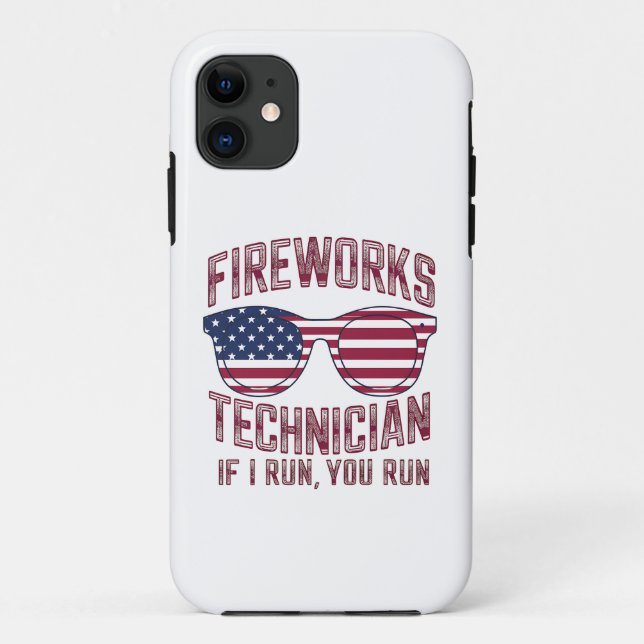 Feuerwerkstechniker 4th July Funny Usa Case-Mate iPhone Hülle (Rückseite)