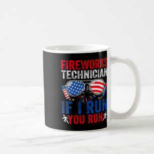 Feuerwerkstechniker Funny 4. Juli Sungles Männer Kaffeetasse