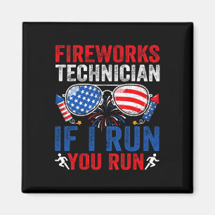 Feuerwerkstechniker Funny 4. Juli Sungles Männer Magnet