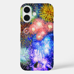 Feuerwerkstürme iPhone 16 Hülle