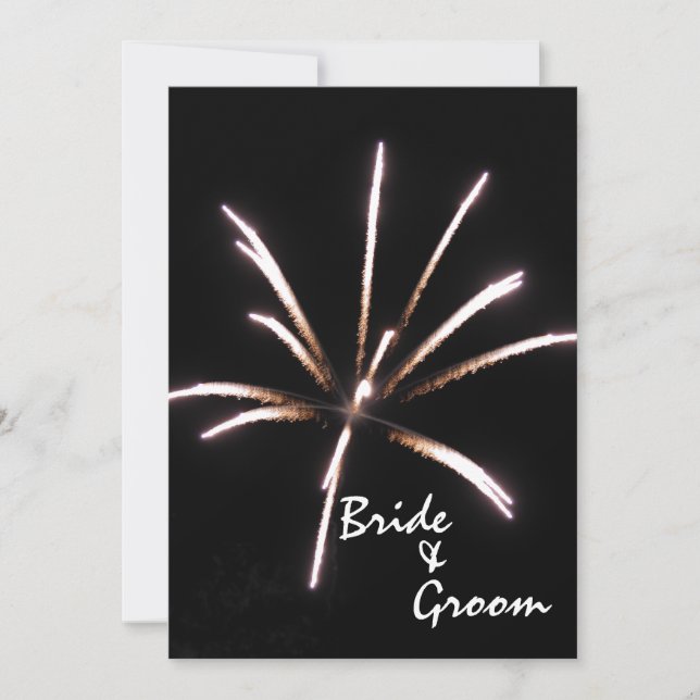 Feuerwerksverheiratung / Elopement-Ankündigung Ankündigung (Vorderseite)