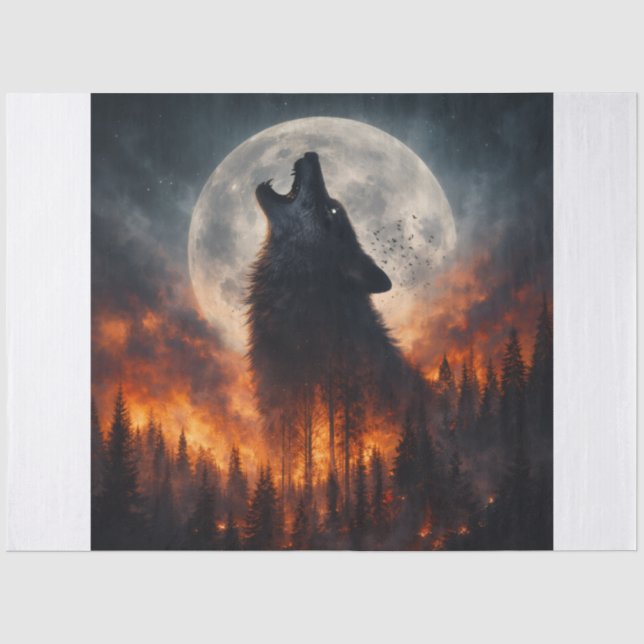 Feuerwolf Seidenpapier (Vorderseite)