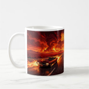 Feuerwütiger Höllenstraßen-Rebell-Rock-Reise-Mug Kaffeetasse