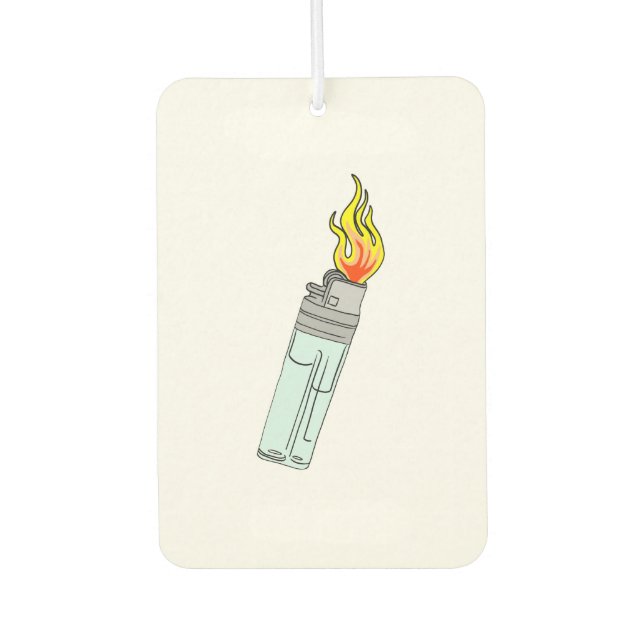 Feuerzeug- und Flammendesign Autolufterfrischer (Vorderseite)