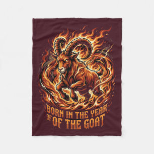 Feuerziege 2027 Geborenes Geburtstags-Shirt   Fleecedecke