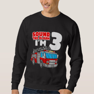 Feuerzug 3 Jahre alter Feuerwehrmann 3. Geburtstag Sweatshirt