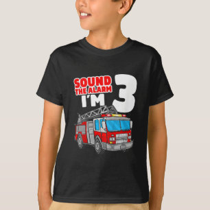 Feuerzug 3 Jahre alter Feuerwehrmann 3. Geburtstag T-Shirt