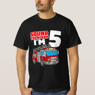 Feuerzug 5 Jahre alter Feuerwehrmann 5. Geburtstag T-Shirt