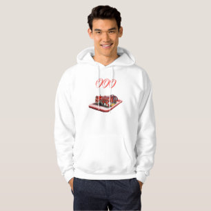 Feuerzug auf dem Logo "Handy 000", Hoodie