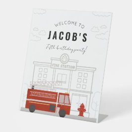 Feuerzug Geburtstagsparty Begrüßungszeichen Sockelschild