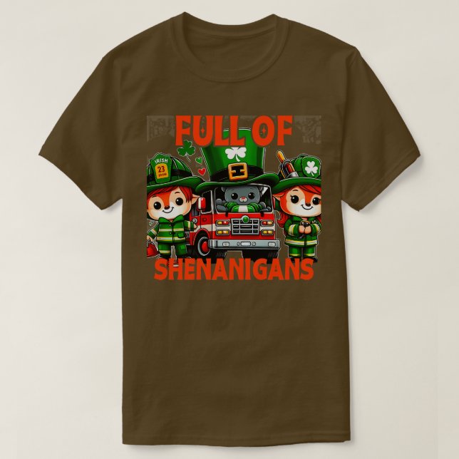 Feuerzug Kinder Kleinkinder Jungen St Patricks Day T-Shirt (Design vorne)
