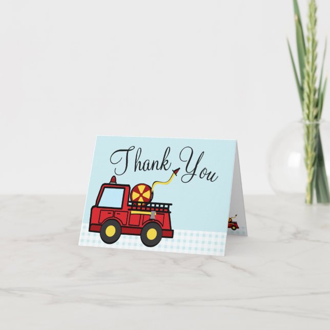 Feuerzug Vielen Dank Dankeskarte (Vorderseite)