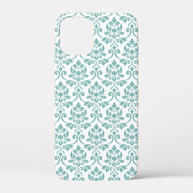 Feuille Damask Aquamarines Muster Case-Mate iPhone Hülle (Rückseite)