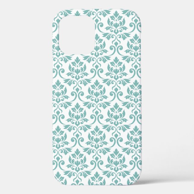 Feuille Damask Aquamarines Muster Case-Mate iPhone Hülle (Rückseite)
