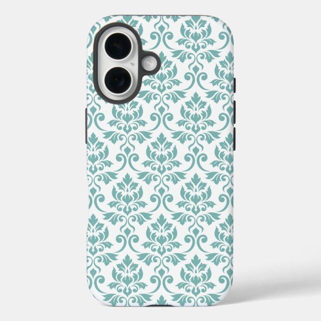Feuille Damask Aquamarines Muster Case-Mate iPhone Hülle (Rückseite)