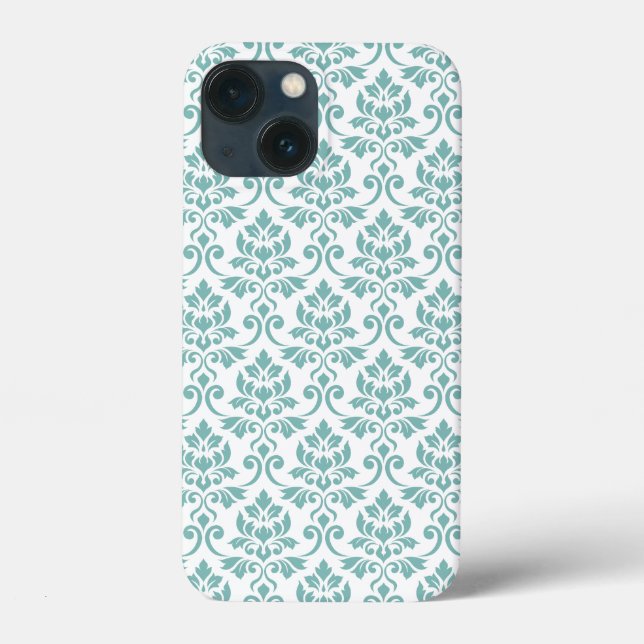 Feuille Damask Aquamarines Muster Case-Mate iPhone Hülle (Rückseite)