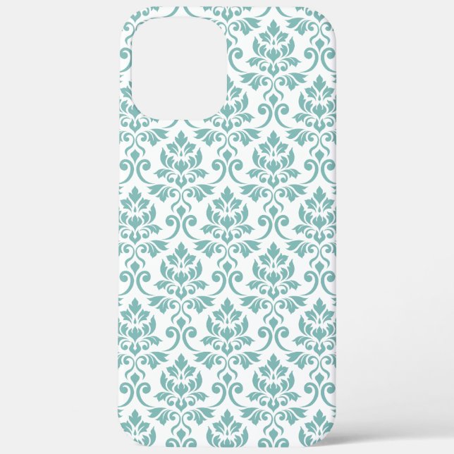 Feuille Damask Aquamarines Muster Case-Mate iPhone Hülle (Rückseite)